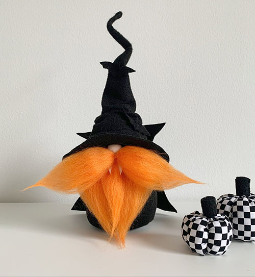 Orange Bearded Wizard Gnome